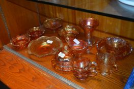 Collection of Carnival Glassware; Bowls, Vases and