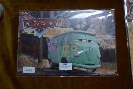 Printed Tin Plate Sign - Pixar Cars