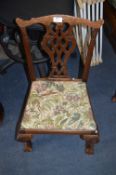 Carved Mahogany Period Style Child's Chair