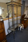 Wrought Metal & Glass Shelf Unit