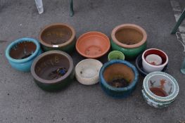 Selection of Glazed and Other Plant Pots