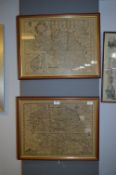 Two Framed Maps of Yorkshire