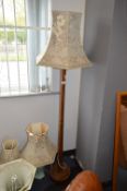 Oak Standard Lamp with Shade