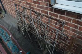 Three Wrought Metal Fence Panels