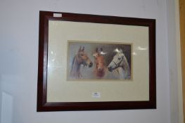 Framed Race Horse Print - Arkle, Red Rum and Deser