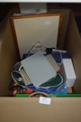 Box Containing Books, Router and a Bed Tray