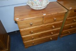 Pine Two over Three Chest of Drawers