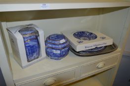 Ringtons Blue & White Ginger Jars, Millennium Plat