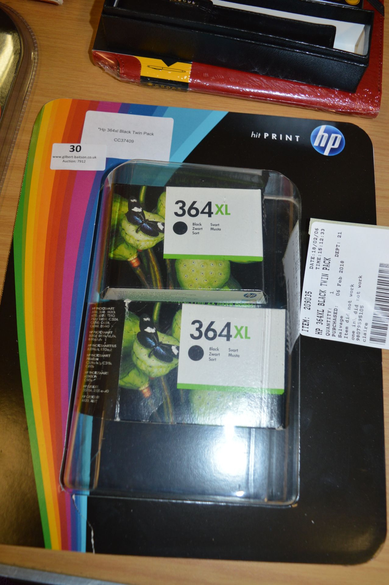 *HP 364xl Black Twin Pack Inkjet Cartridges