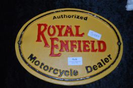 *Reproduction Cast Iron Sign - Royal Enfield Motorcycle