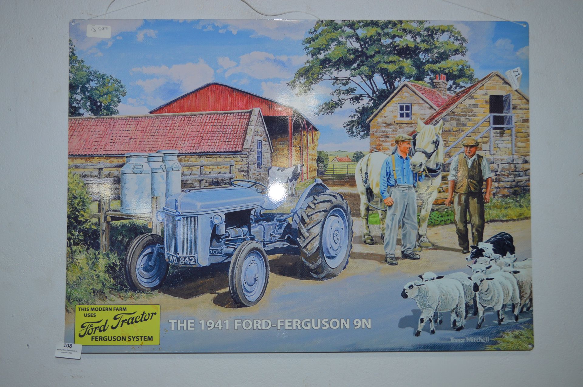 *Large Reproduction Enamel Sign - Ford Tractor