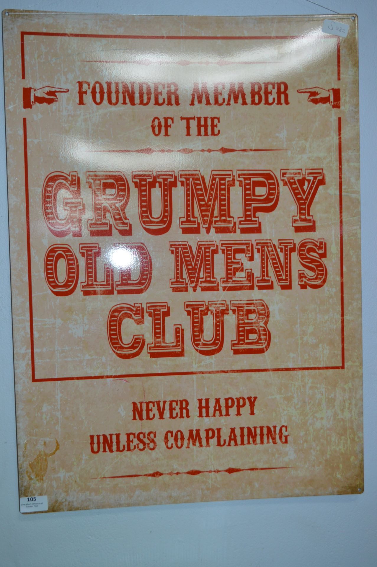 *Large Reproduction Enamel Sign - Grumpy Old Men's Club