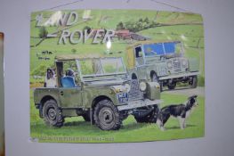 *Large Reproduction Enamel Sign - Land Rover Series 1