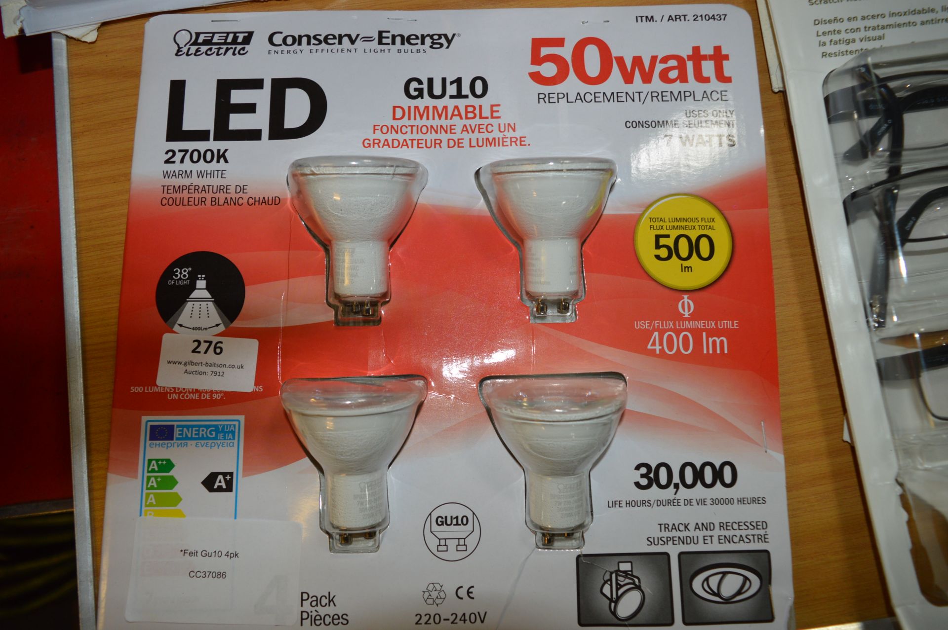 *Feit GU10 LED Light Bulbs 4pk