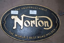 *Reproduction Norton Sign