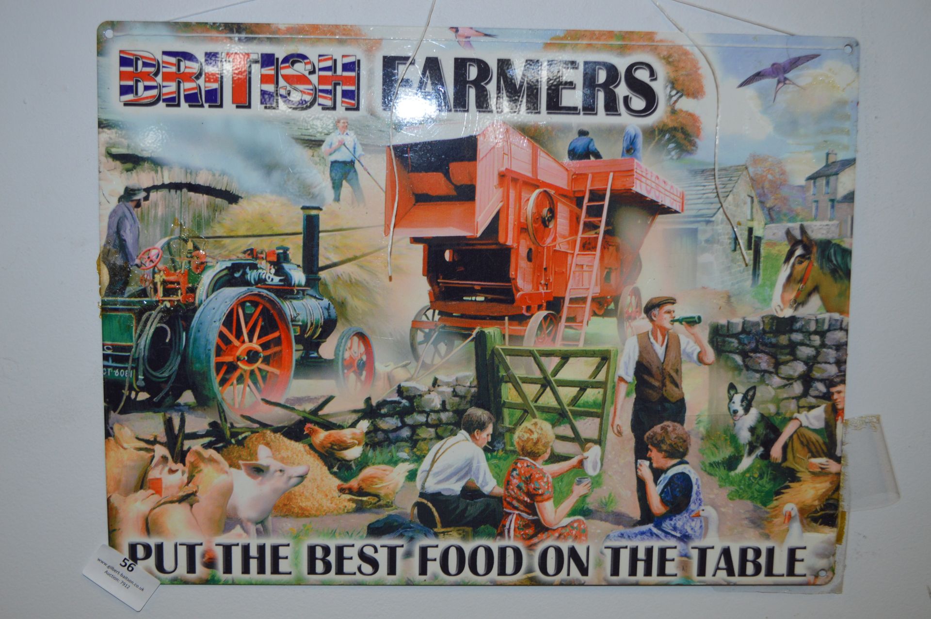 *Reproduction Enamel Sign - British Farmers Put the Best Food on the Table