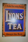 *Large Reproduction Enamel Sign - Lyons Tea