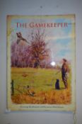 *Large Reproduction Enamel Sign - The Game Keeper