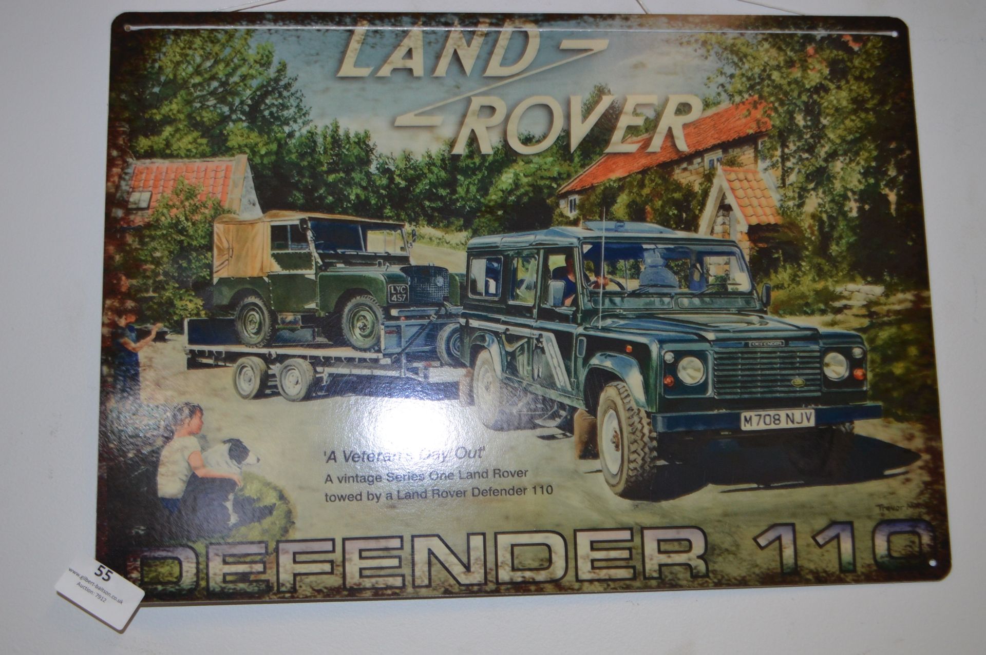 *Reproduction Enamel Sign - Land Rover Defender 110