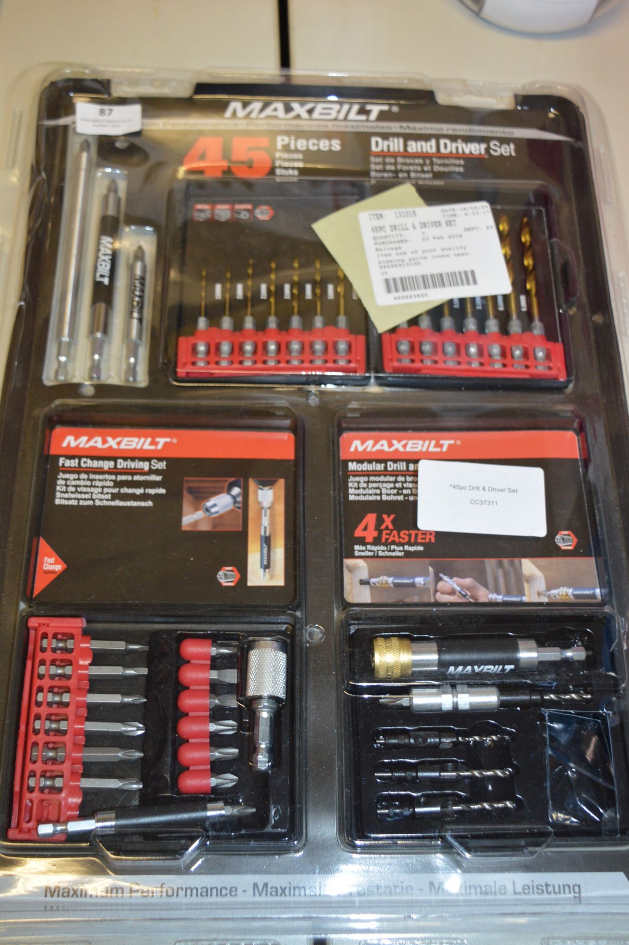 *Maxbit 45 Piece Drill & Driver Set