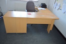 *L-Shape Office Desk with Swivel Chair