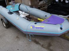 Bombard Tropik Four Man Rubber Dingy with Trailer a