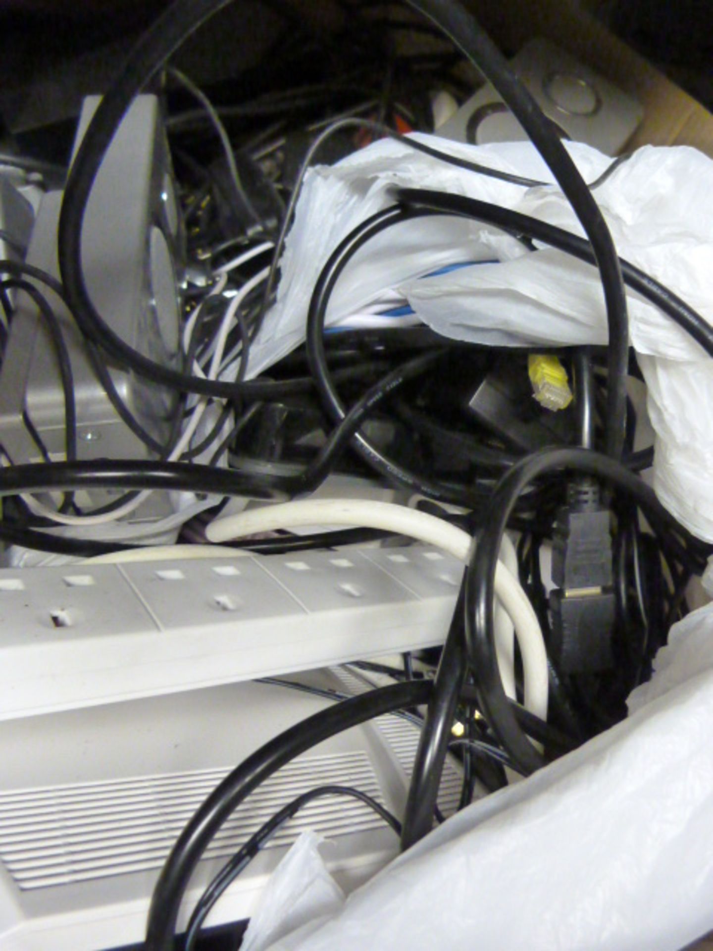 Box of Electrical Equipment Including Speakers,Wir