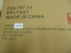 *Atlantis Chrome & Black Glass For TV Unit