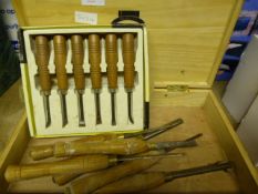 Box of Wood Carving Chisels