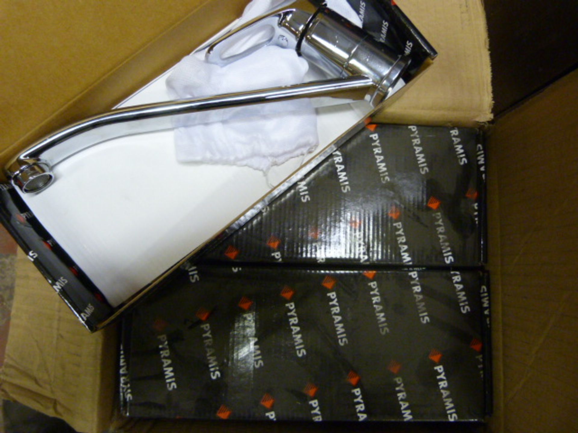 *Box of Ten Pyramis Chrome Kitchen Taps