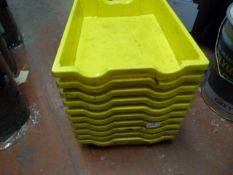 *Ten Yellow Plastic Trays