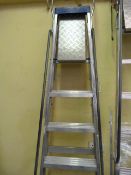 8ft Industrial Aluminium Steps with Handrail