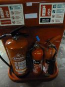 Chubb 9L Water Fire Extinguisher and Two 2kg Carbo
