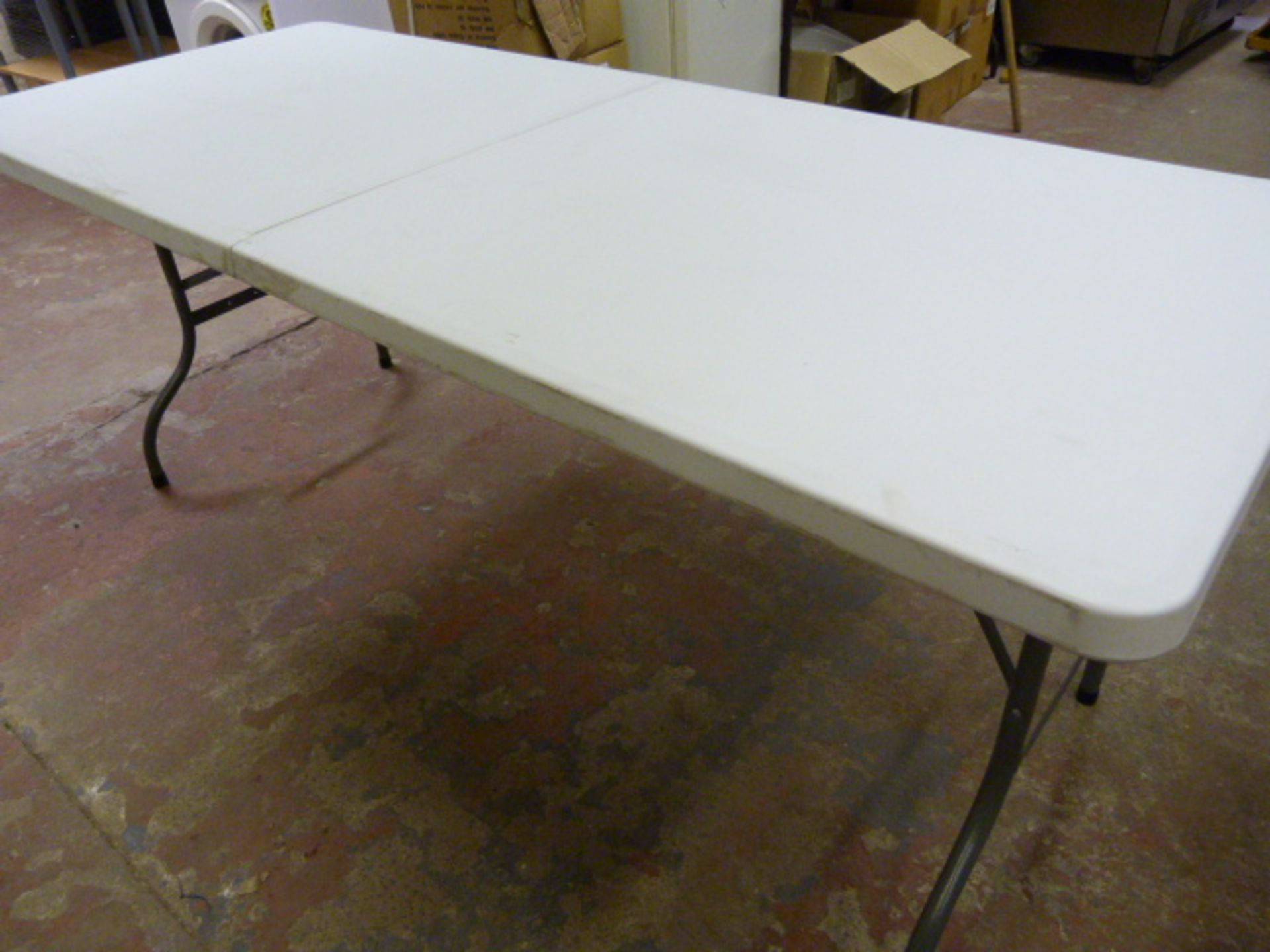 Folding Table with Plastic Top 183x76cm