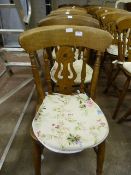 Seven Victorian Style Kitchen Chairs