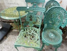 Decorative Garden Table with Four Chairs