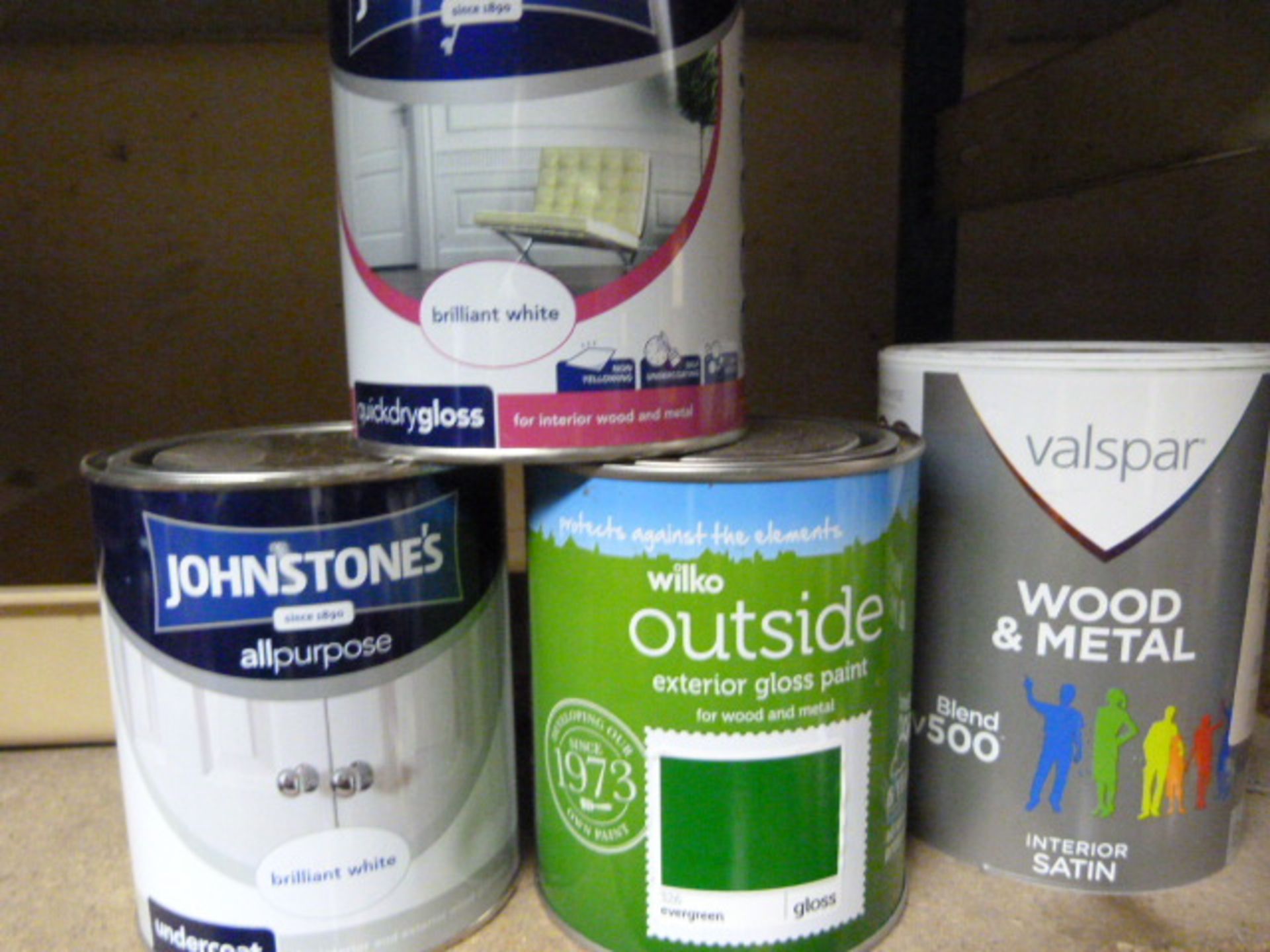 Four Tins of 750ml Paint