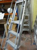 4ft Industrial Aluminium Steps with Handrail