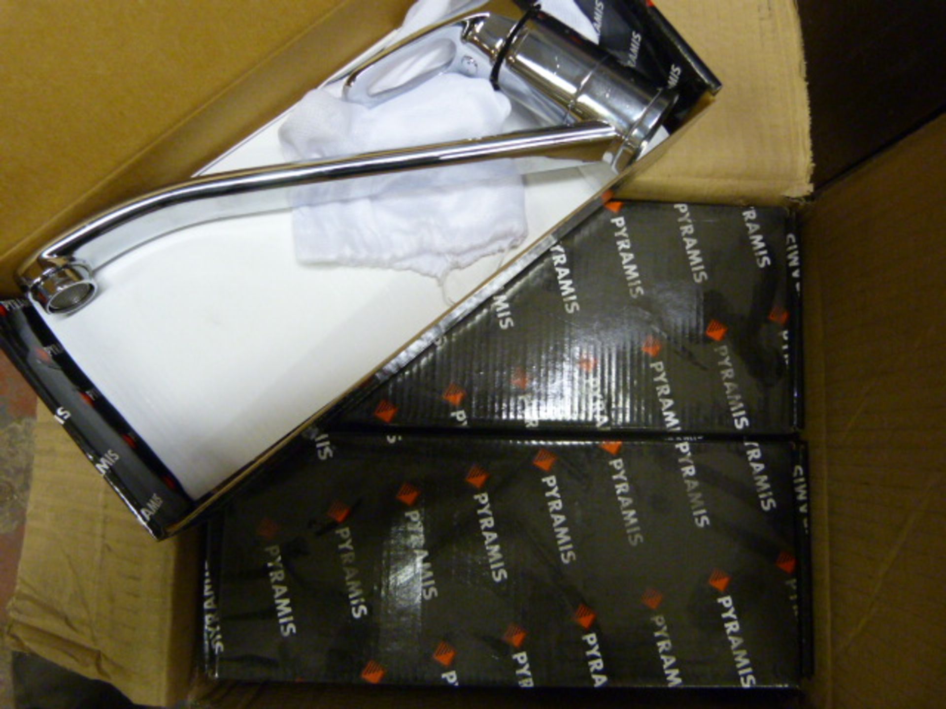 *Box of Ten Pyramis Chrome Kitchen Taps