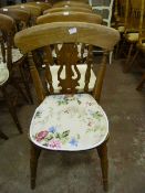 Seven Victorian Style Kitchen Chairs