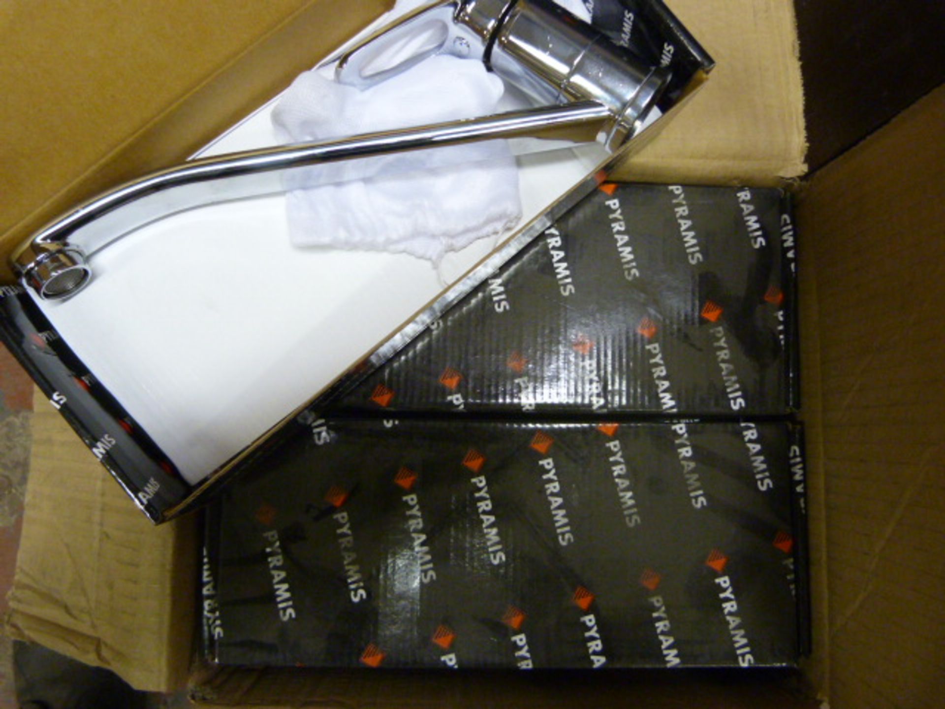 *Box of Ten Pyramis Chrome Kitchen Taps