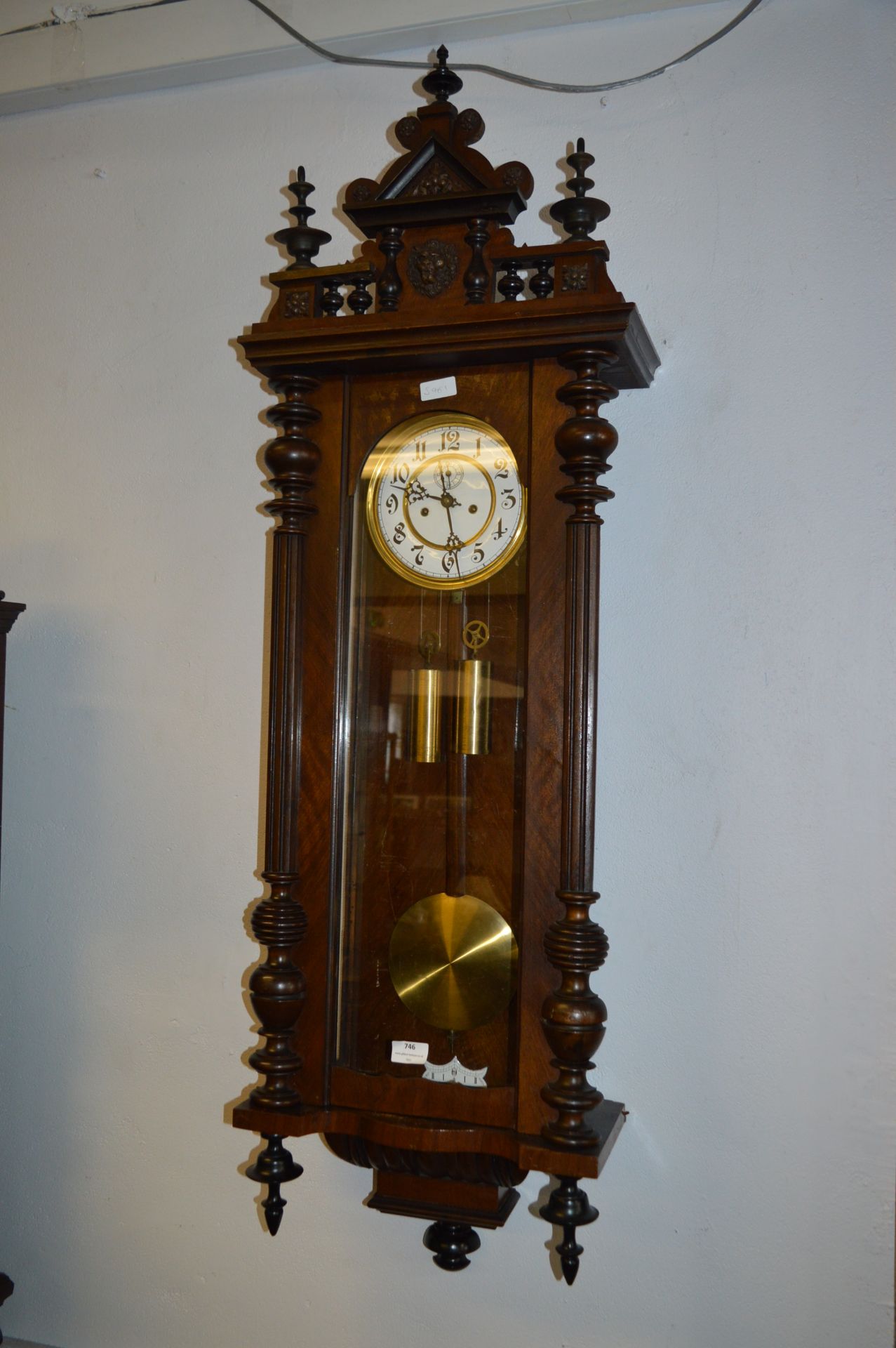 Walnut Cased Pendulum Wall Clock