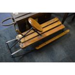 Metal Based Wood Slat Sled with Brake