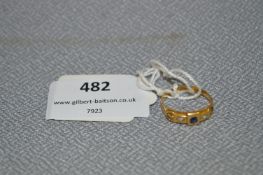 Ladies 18cT Gold Diamond & Ruby Ring - 2.3g gross