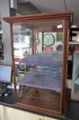 Edwardian Mahogany Cased Tabletop Display Cabinet with Mirrored Back