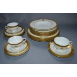 Minton Gilt Decorated Crested Dinner and Tea Ware