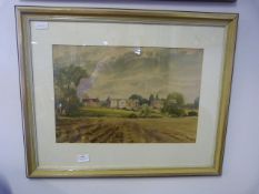 Gilt Framed Watercolour - Country Scene