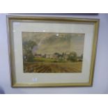 Gilt Framed Watercolour - Country Scene