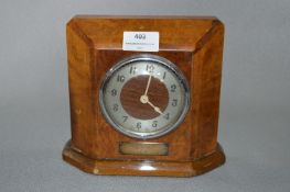 1950's Jaguar Walnut Veneered Clock