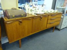 1970's Teak Sideboard with Two Door and Three Drawers